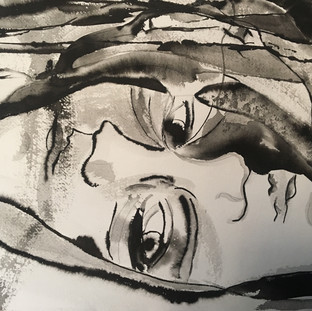 Dreaming - Ink wash on cotton rag paper
