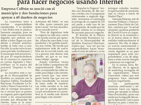 Proyecto Impulsa Tu Negocio, diario El Observador. 16 de Abril 2021