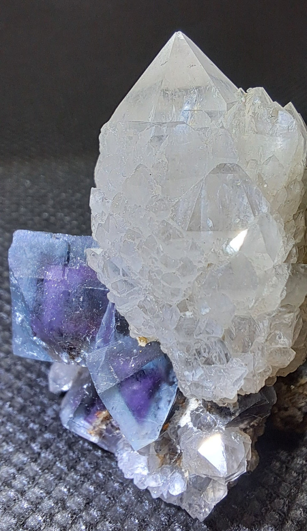 Miniatura: Okorusu Fluorite c\ Flor de Quartzo