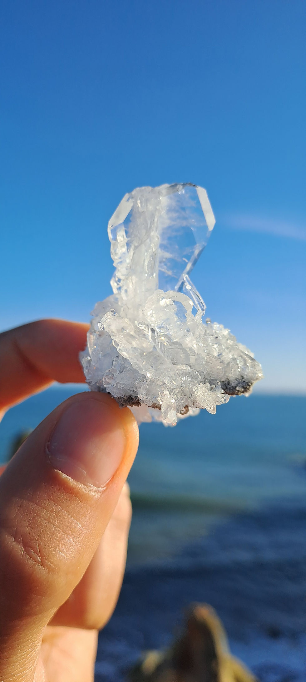 Thumbnail: Drusa Quartzo Faden \ Tabular \ Faden \ Tabular Quartz Cluster