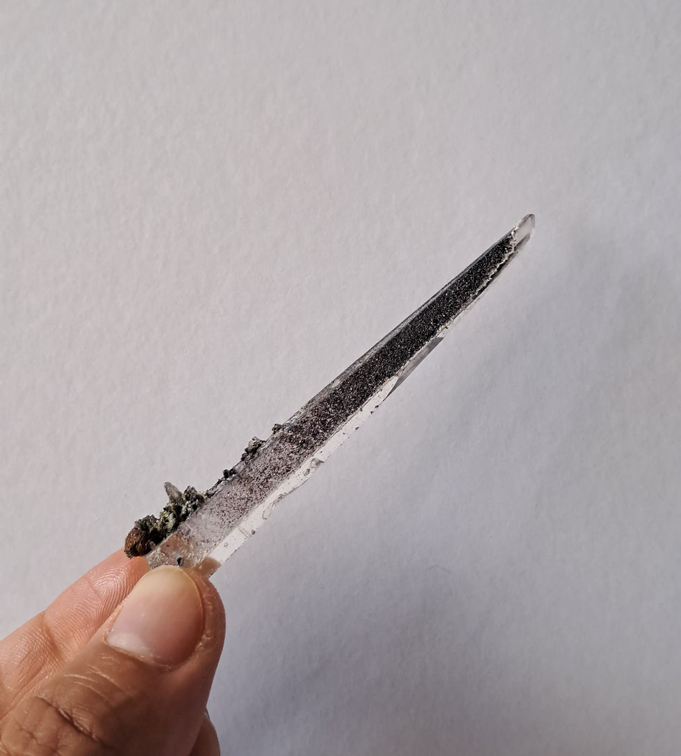 Miniatura: Quartzo Laser Hematite e Lítio do Afeganistão
