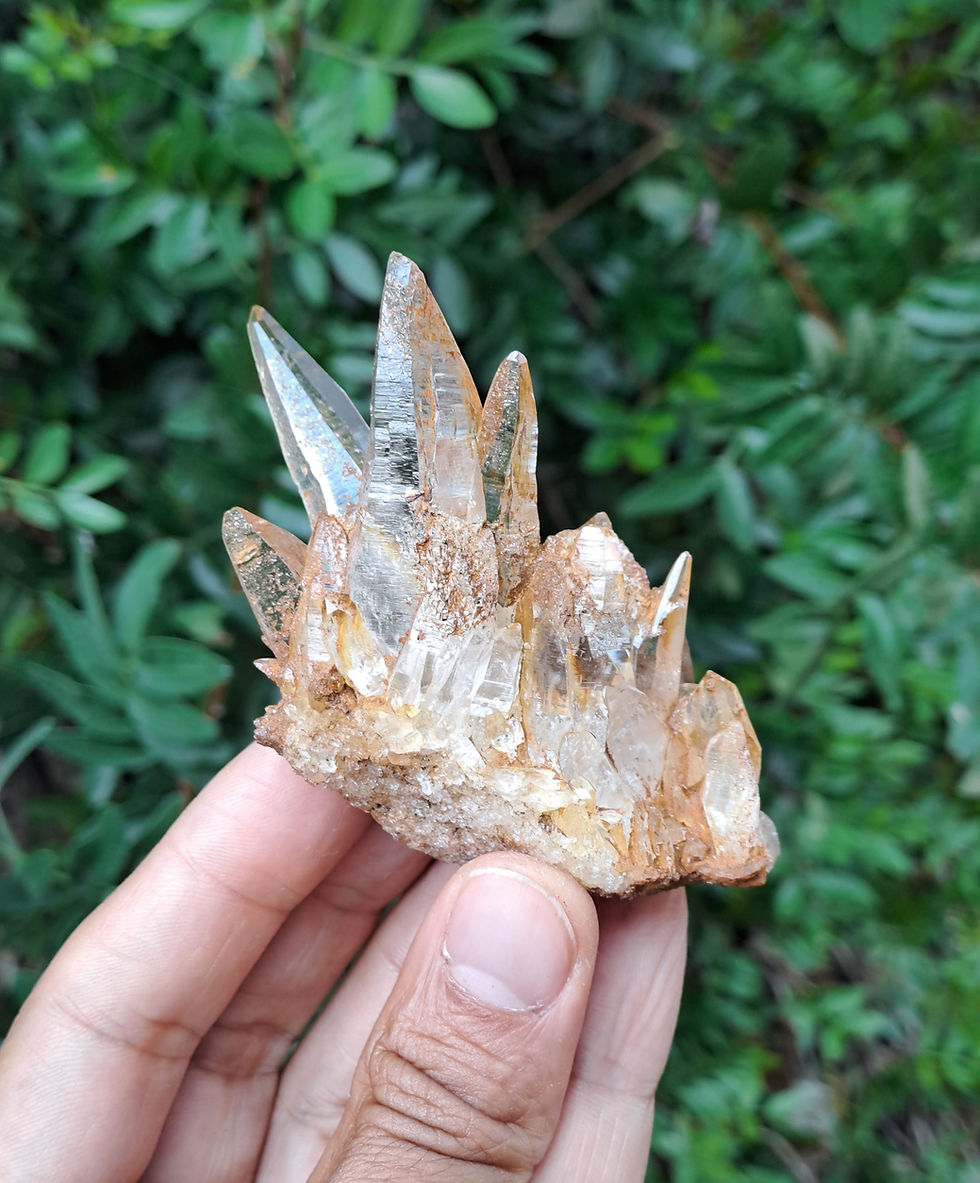 Miniatura: Drusa Quartzo Ganesh Himal Golden Healer dos Himalaias