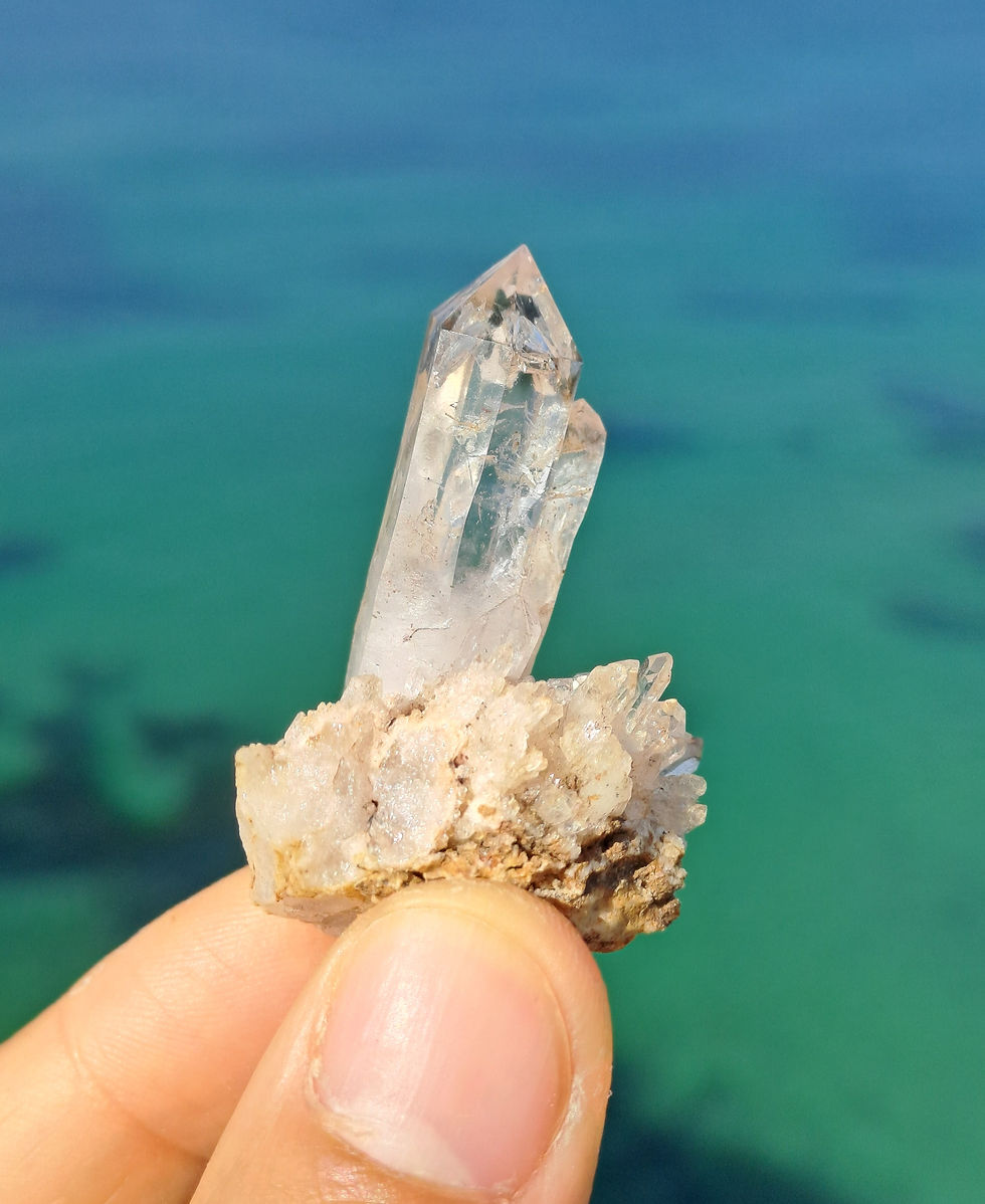 Miniatura: Drusa Quartzo Elestial Brandberg