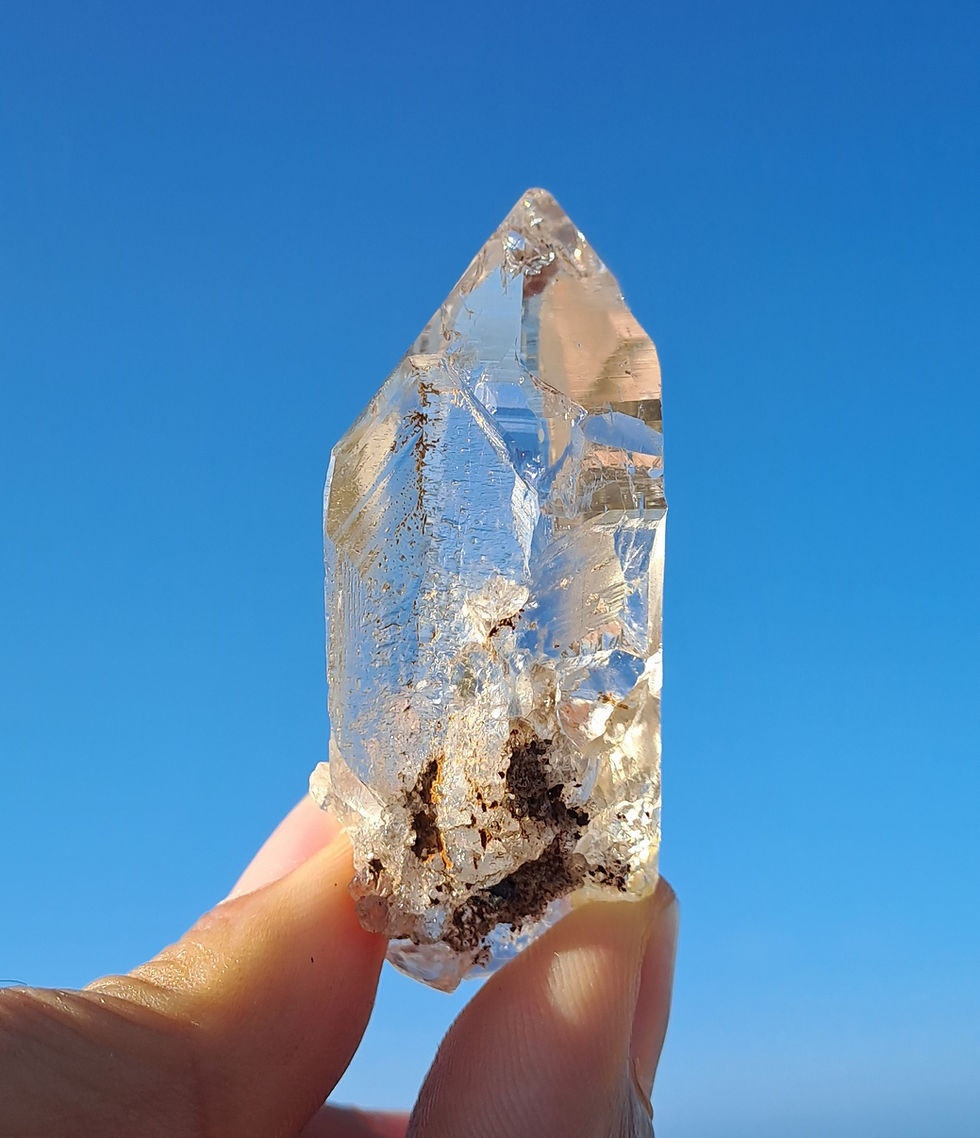 Thumbnail: Quartzo Óptico Himalaias Record Keeper c\ Arco-Íris \ Optical Himalayan Hashupi Quartz Crystal Record Keeper w\ Rainbows