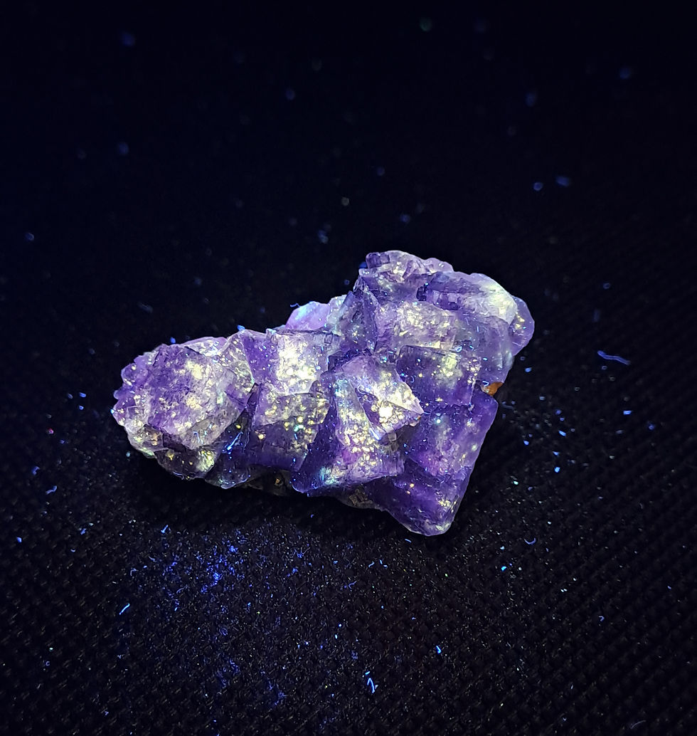 Thumbnail: Galaxy Fluorite, Petroleum Inclusions, Xinjiang, China