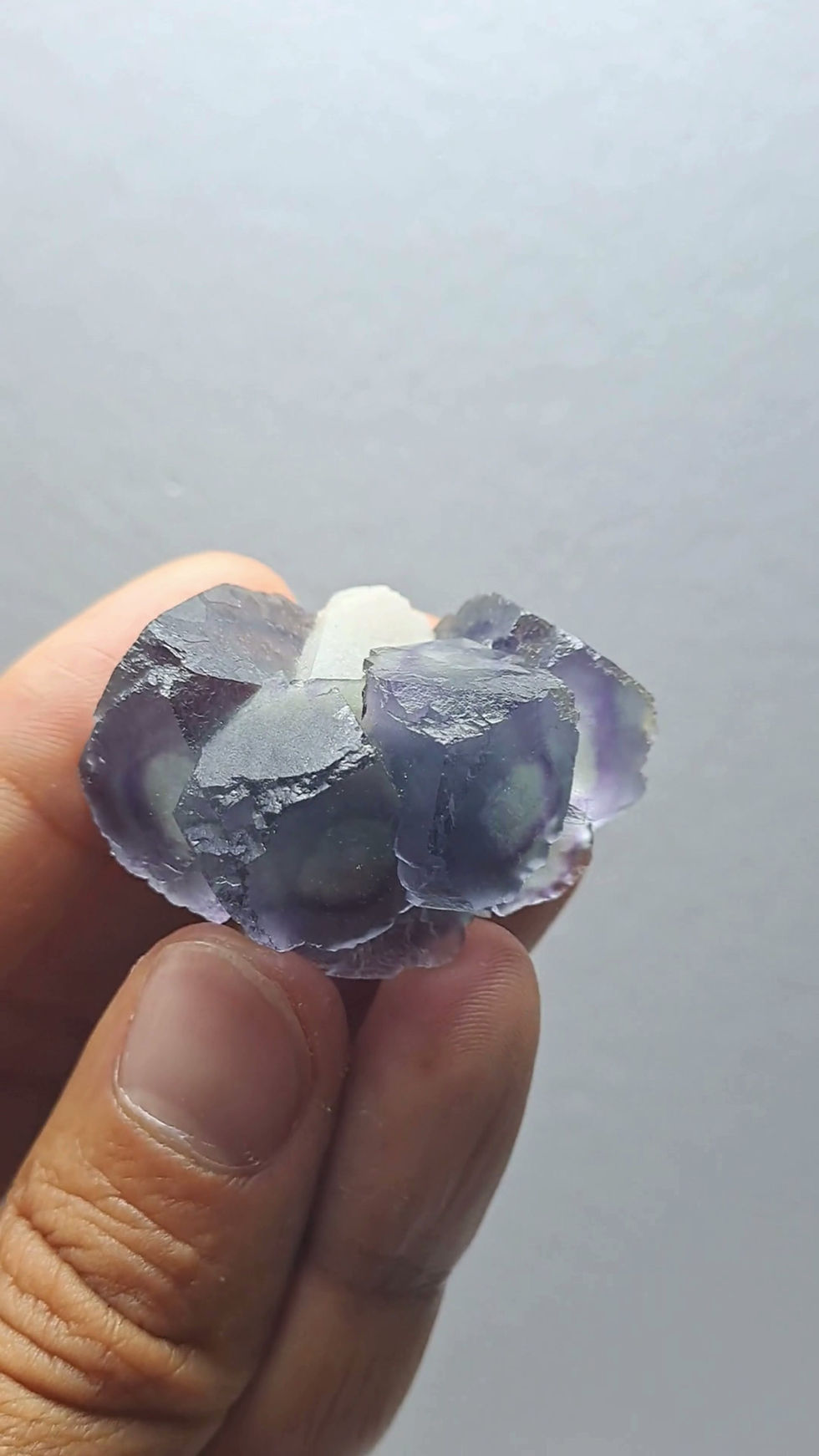 Thumbnail: Alien Fluorite w\ Candle Quartz, Huangganglian, China