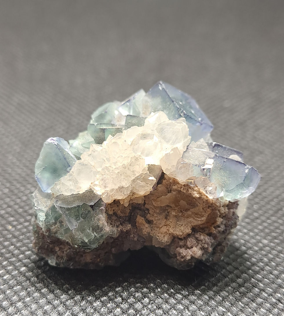 Miniatura: Okorusu Fluorite c\ Flor de Quartzo