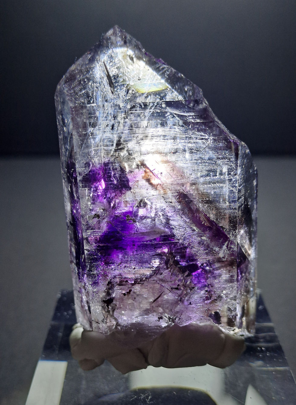 Quartzo Fumado e Ametista Streep Mine