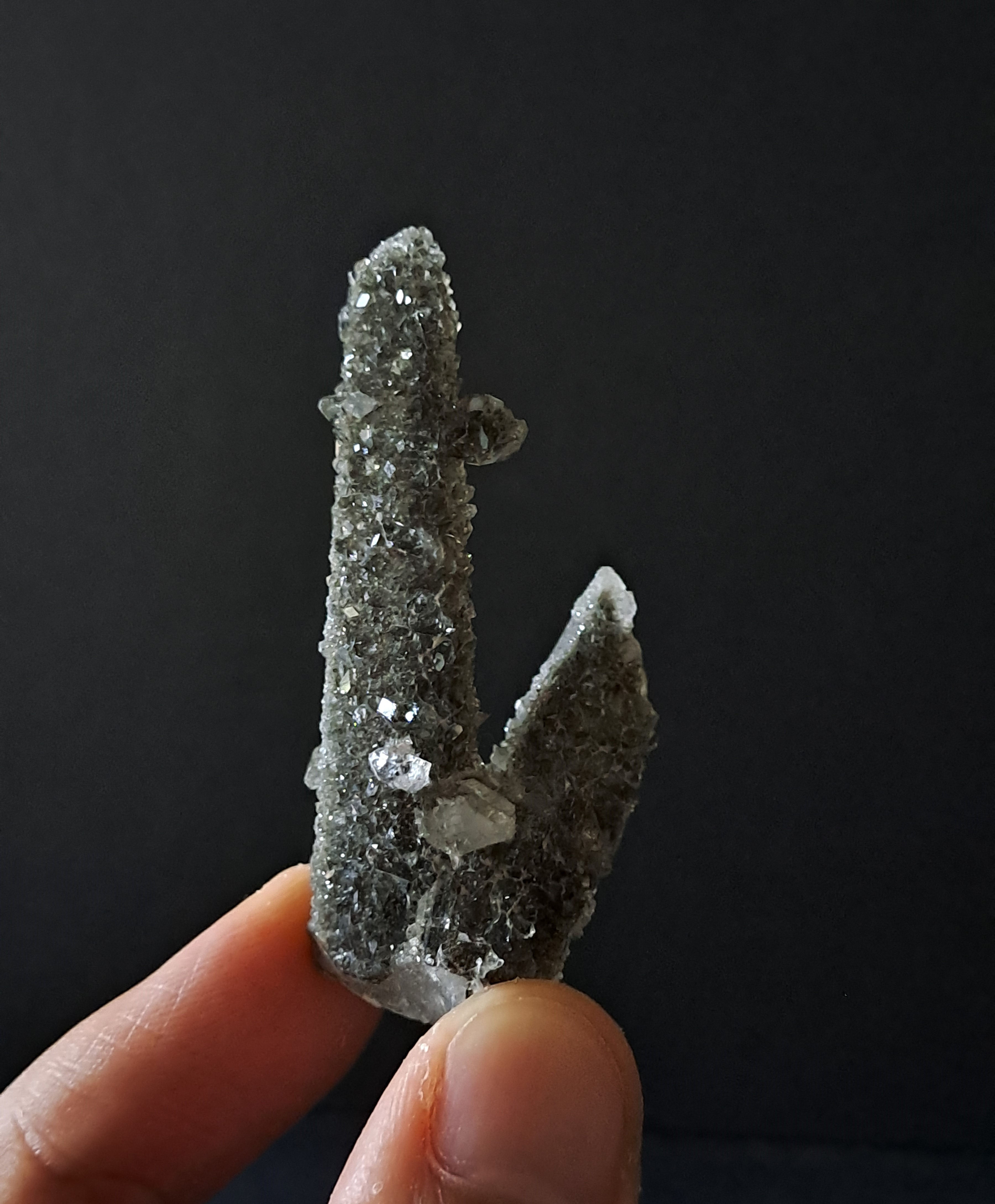 Shining Apophyllite on Quartz