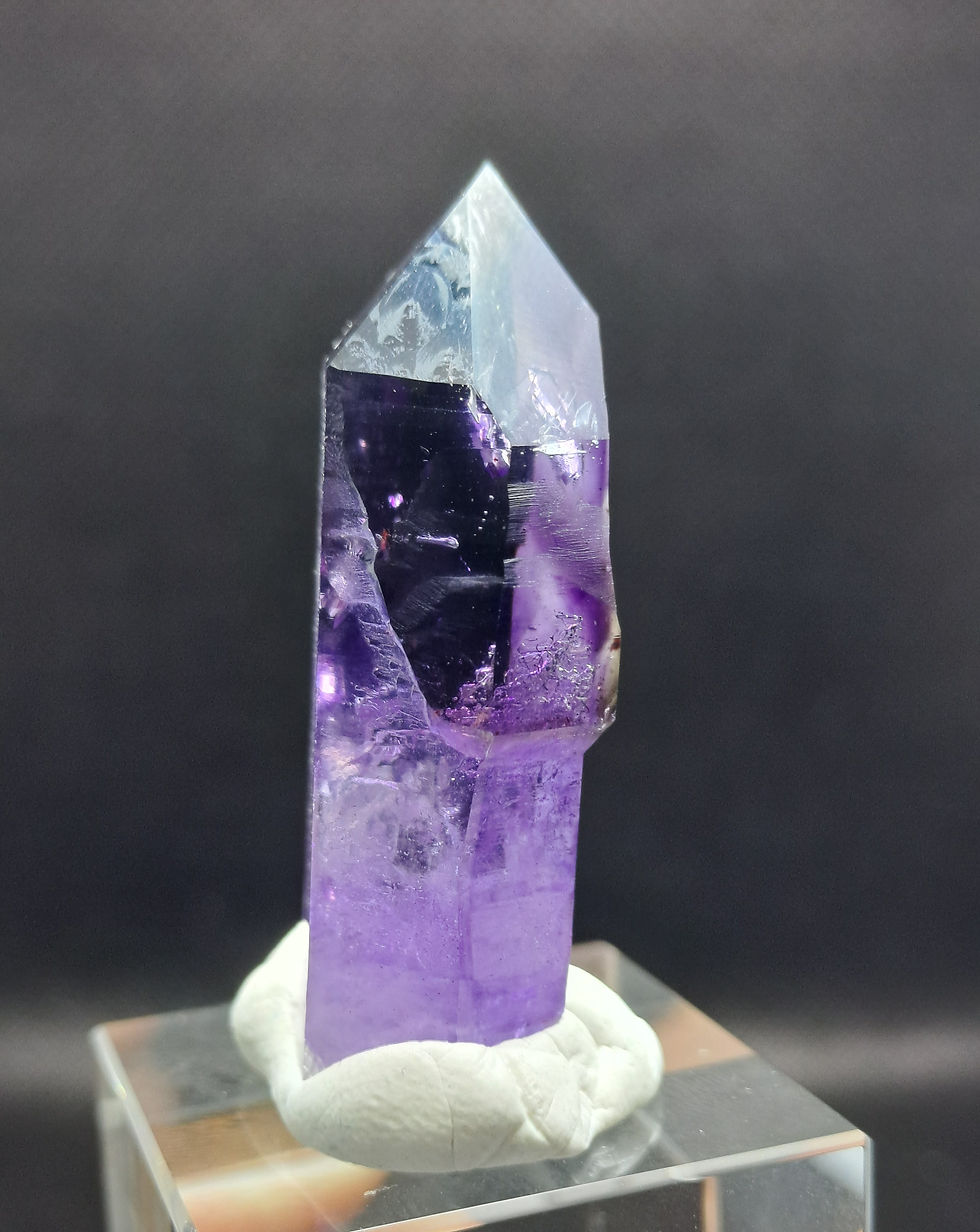 Miniatura: Ametista Brandberg c\ Hematite