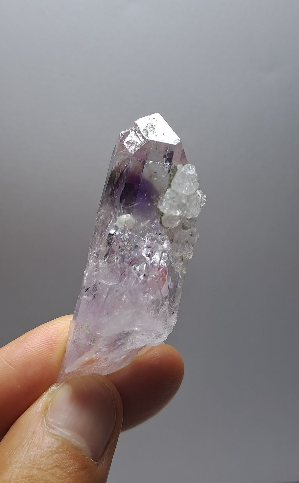 Thumbnail: Streep Mine Quartz w\ Amethyst and Smoky Phantoms & Analcime