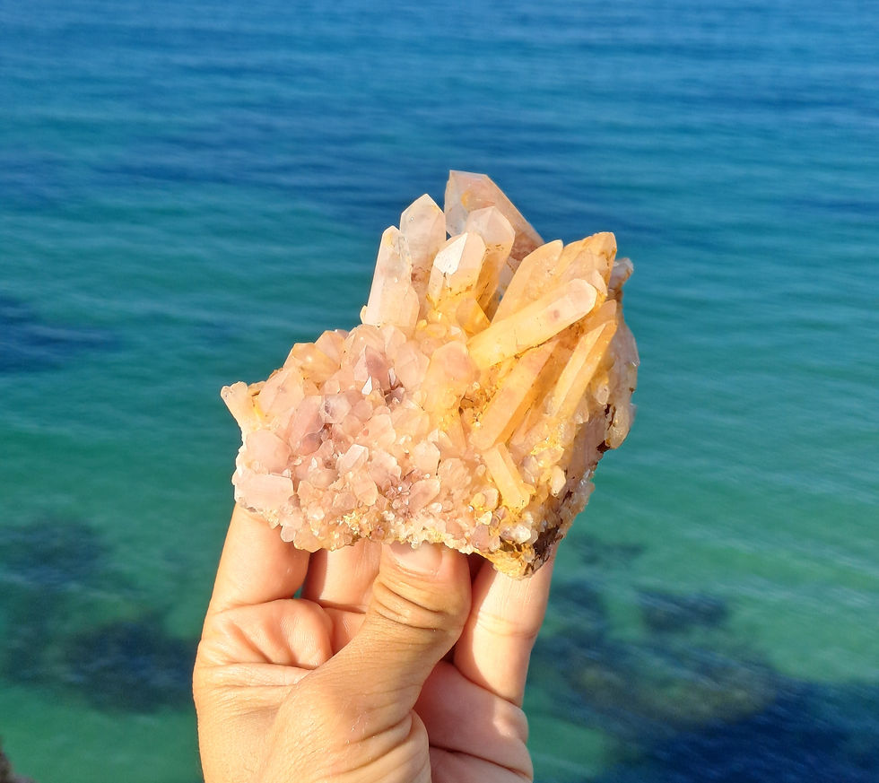 Drusa Rosa e Dourada Lemuriana