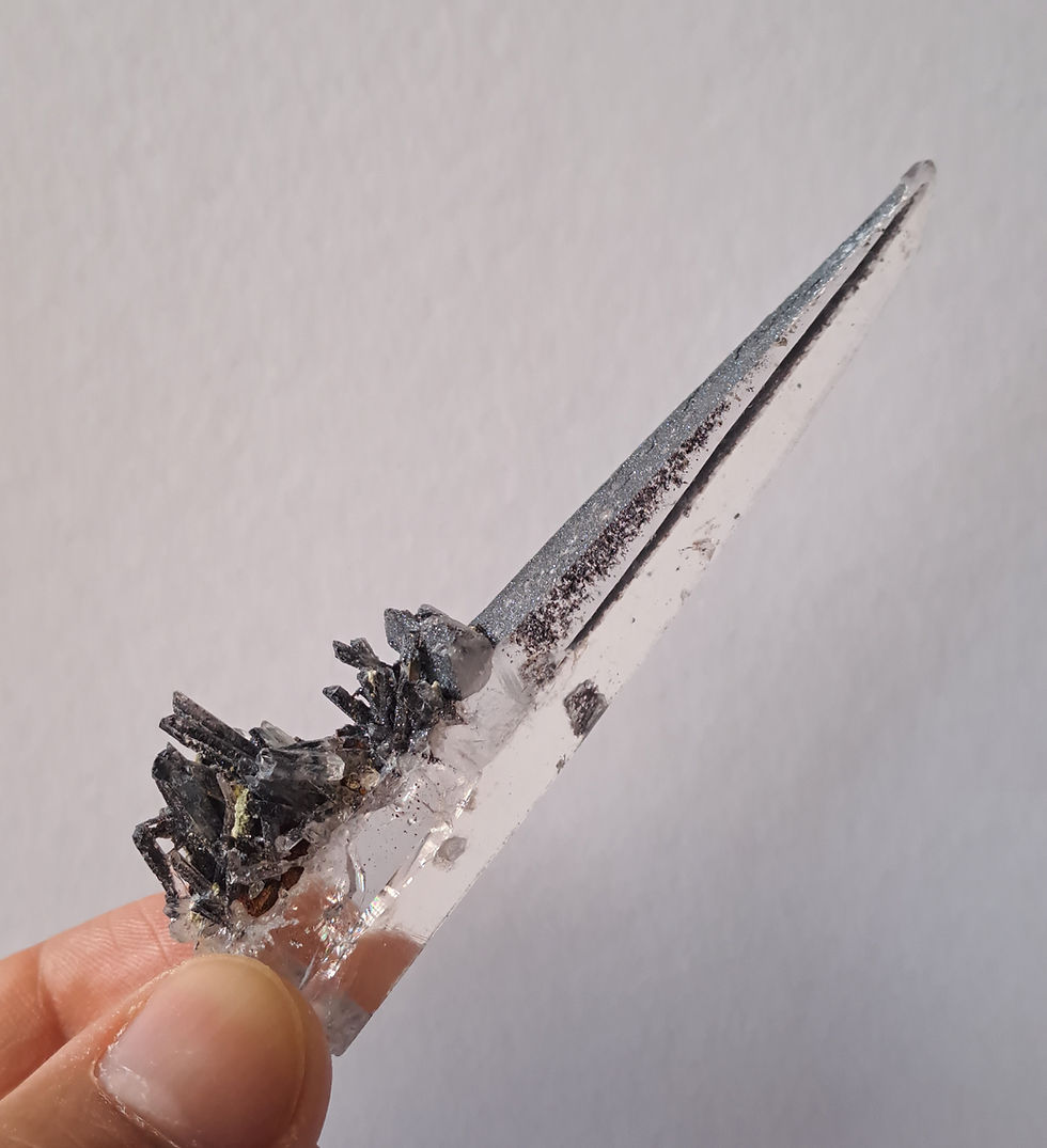 Quartzo Laser Lítio e Hematite do Afeganistão