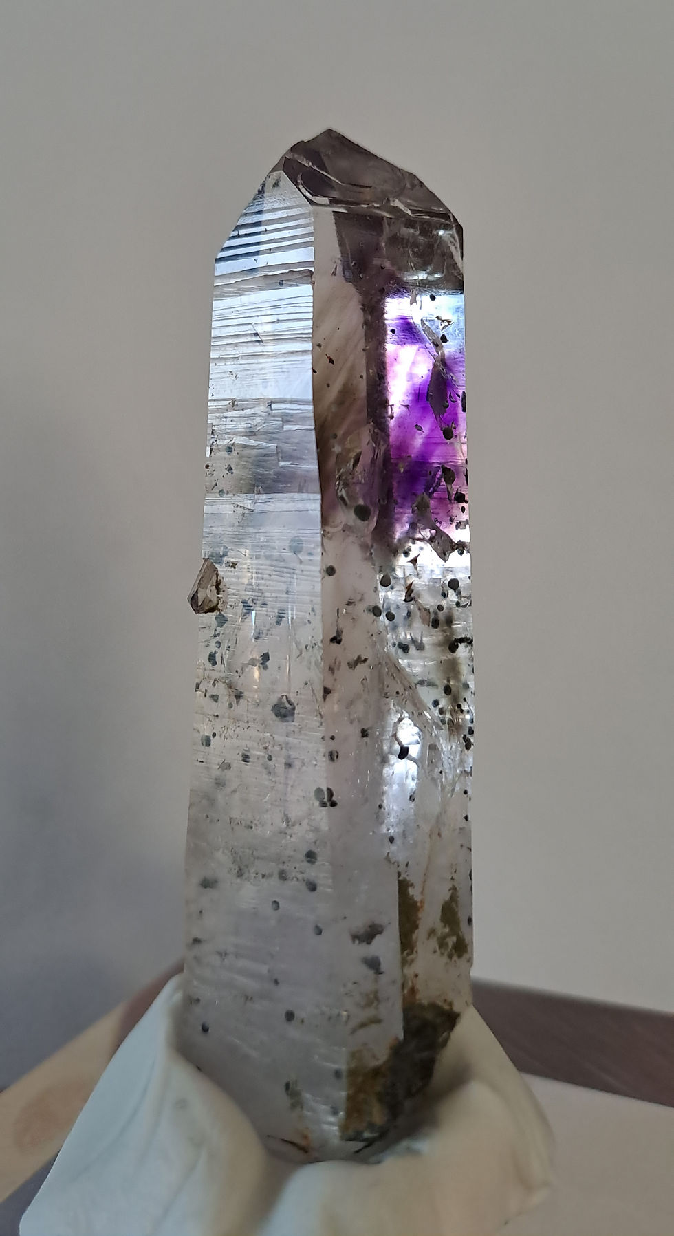 Miniatura: Quartzo c\ fantasmas Fumado e Ametista Streep Mine Brandberg