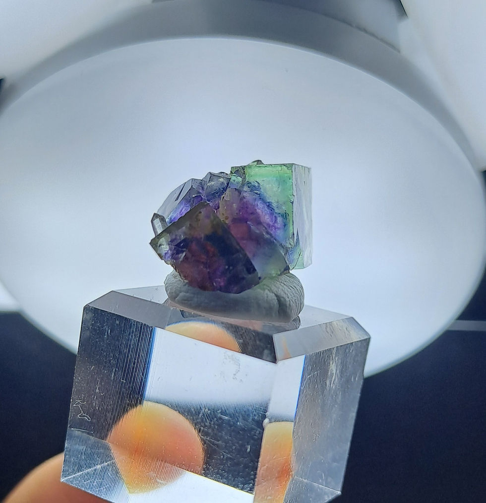 Miniatura: Fluorite c\ Quartzo Yaogangxian, China