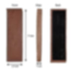 Diagram view of thin brick tiles with Velcro backing for easy installation