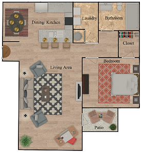 One Bedroom Floorplan