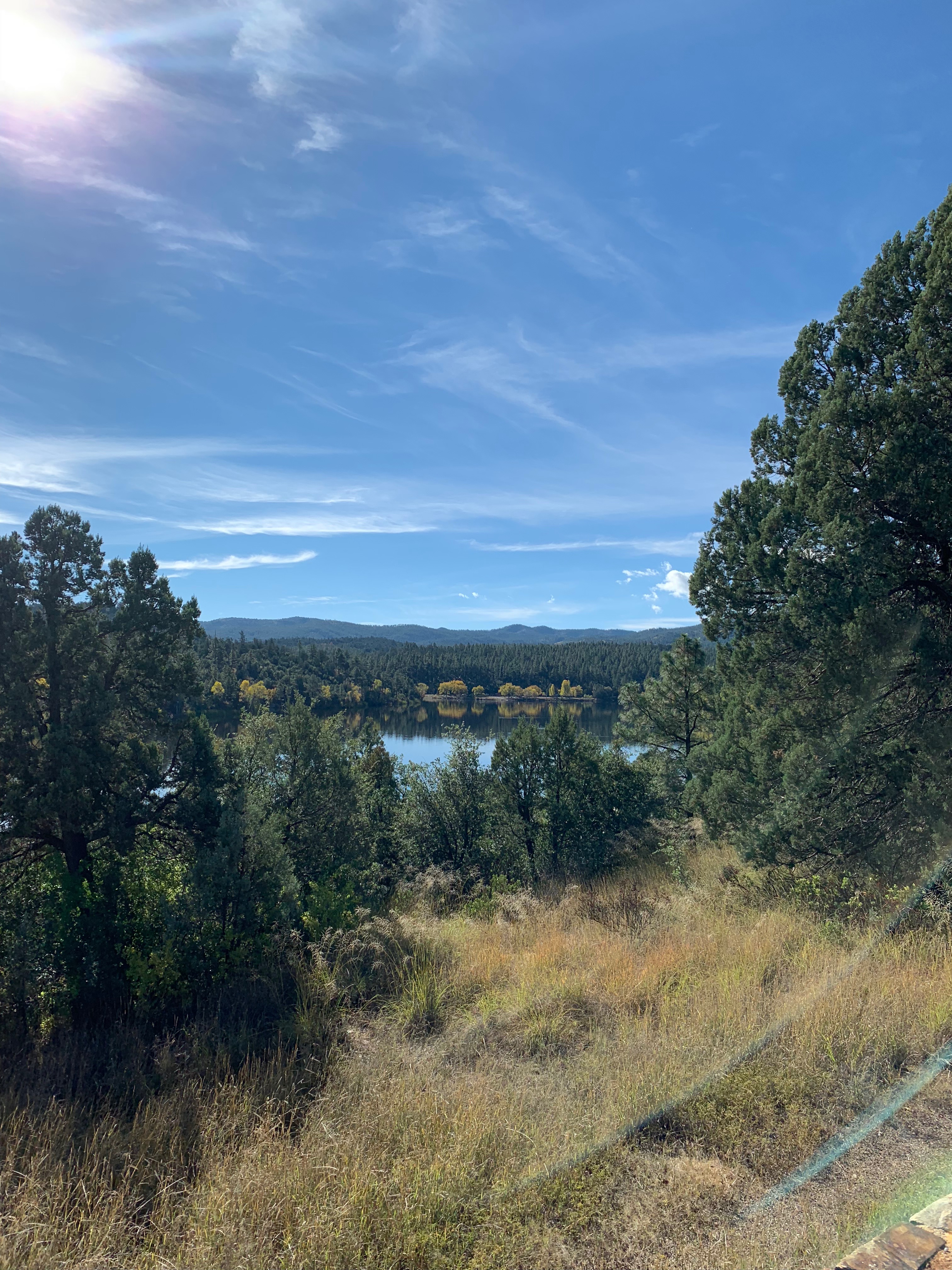 Autumn foliage beside a lake in the Prescott area, photographed in October.