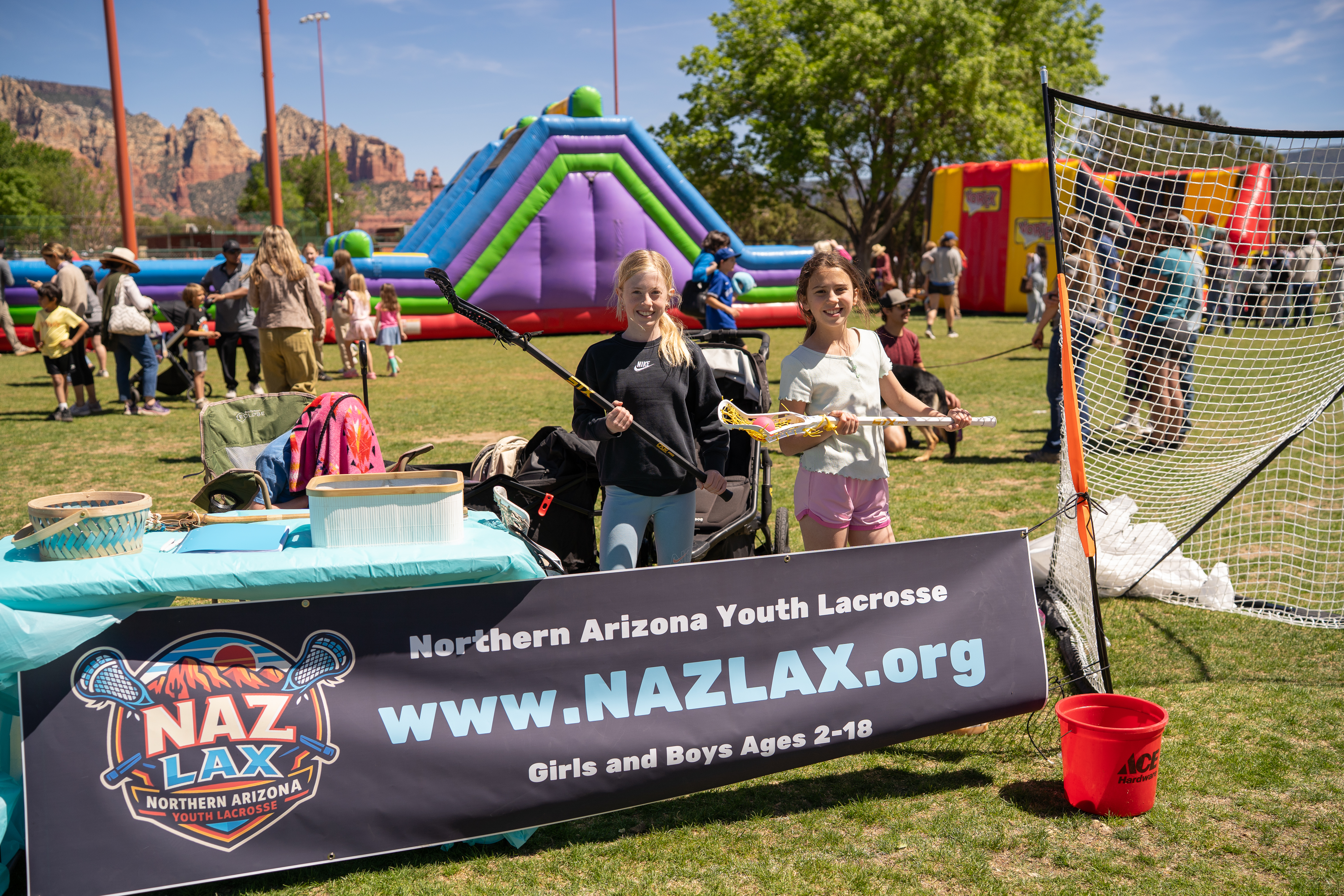 Lydia Nardo (left) and Molly Whitehead (right) along with Jack Whitehead (not pictured) led the volunteer effort at Sedona's Celebration of Spring at Posse Grounds Park on April 4, 2026.