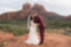 Couple gets married at Secret Slick Rock in Sedona, Arizona. Photo by Arizona Photo & Video.