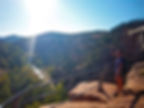 Shannon overlooking Oak Creek Canyon near Sedona Arizona in 2011