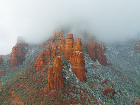 Sedona during a rare snow storm