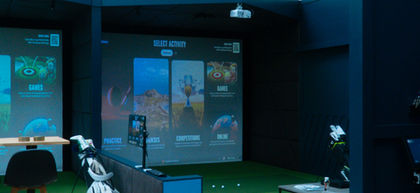ustom 5-bay TrackMan golf simulator installation by Golf Sims UK, offering bespoke indoor golf solutions for commercial venues and luxury homes
