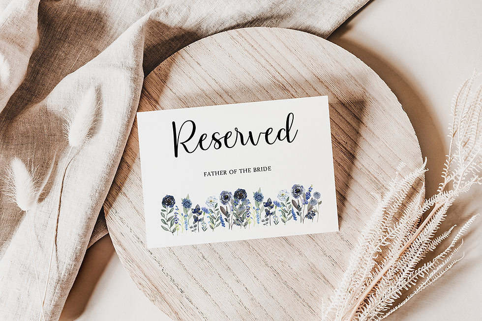 Thumbnail: Dark Blue Meadow Reserved Sign