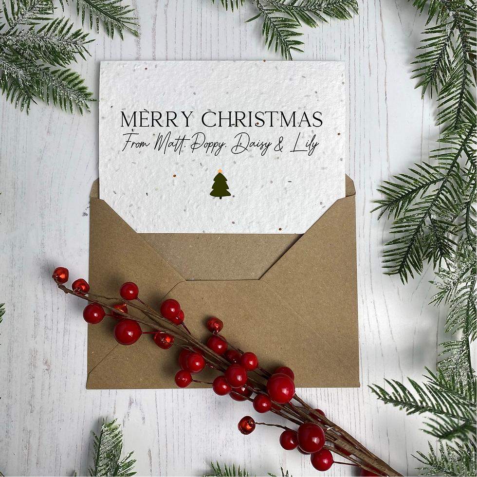 Thumbnail: Seed Paper Christmas Cards - Abstract Christmas Tree