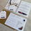 Thumbnail: Burgundy, Orange & Blue Wedding Invitations - White