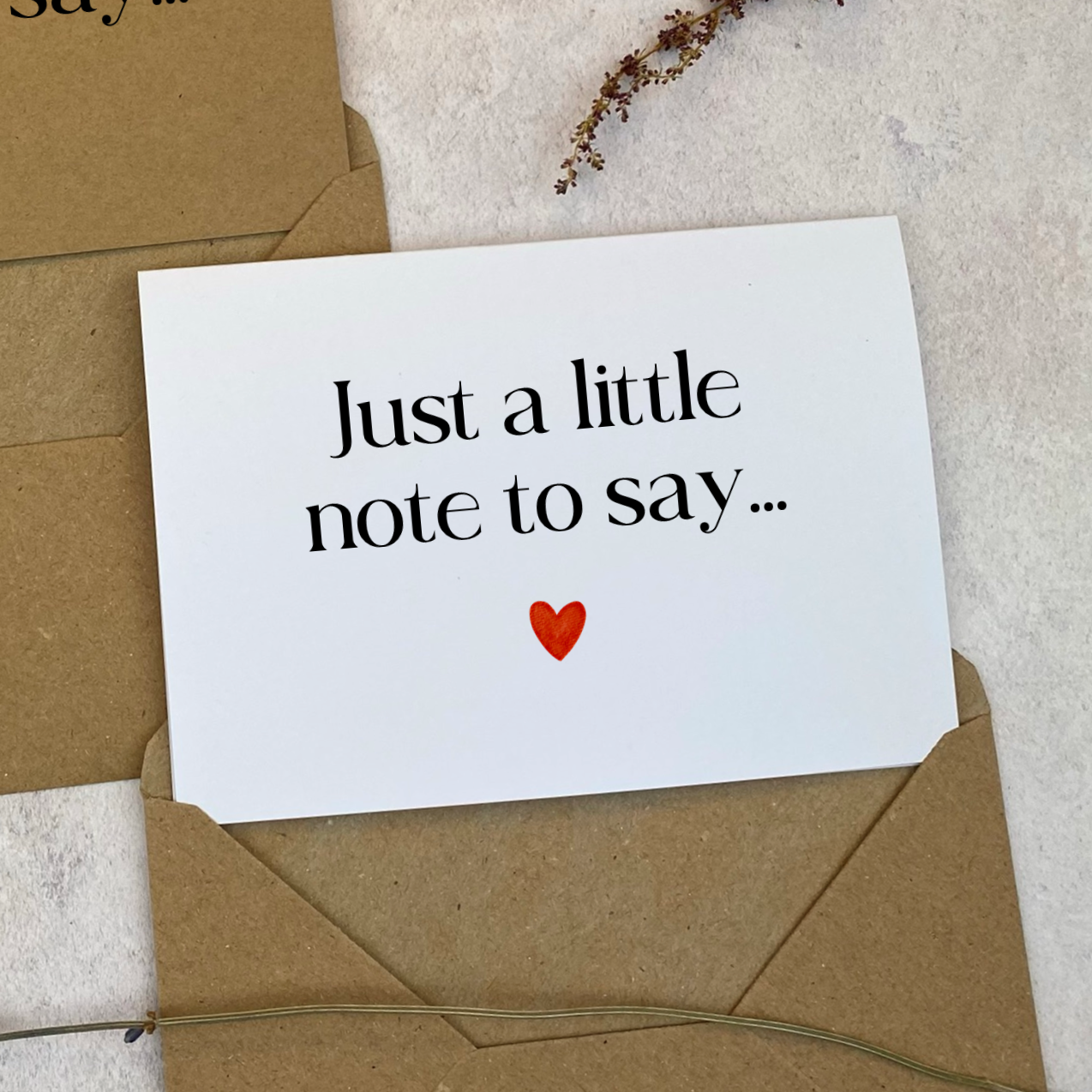 Just a little note - Red Heart