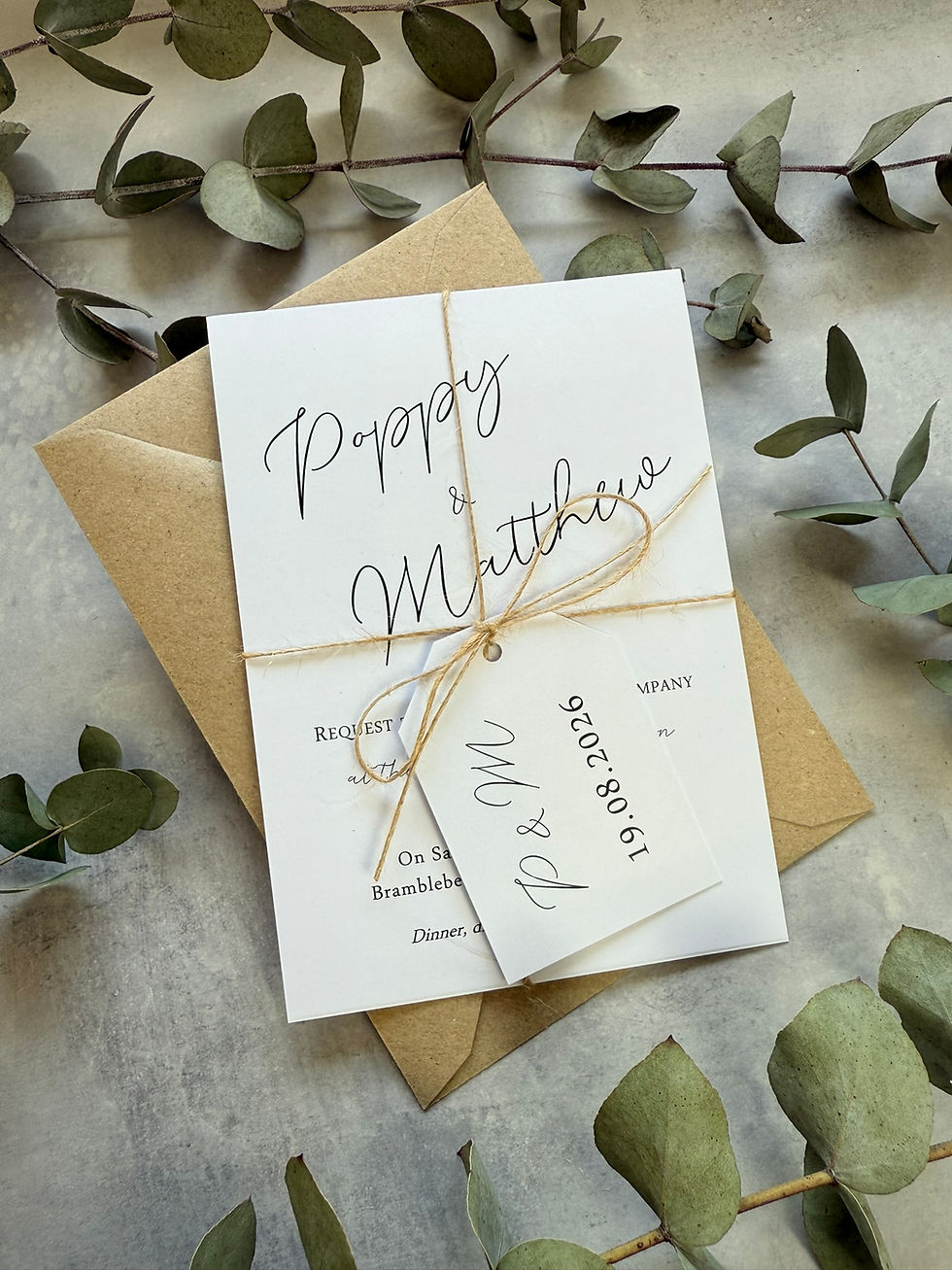 Thumbnail: Minimalist Wedding Invitations - White