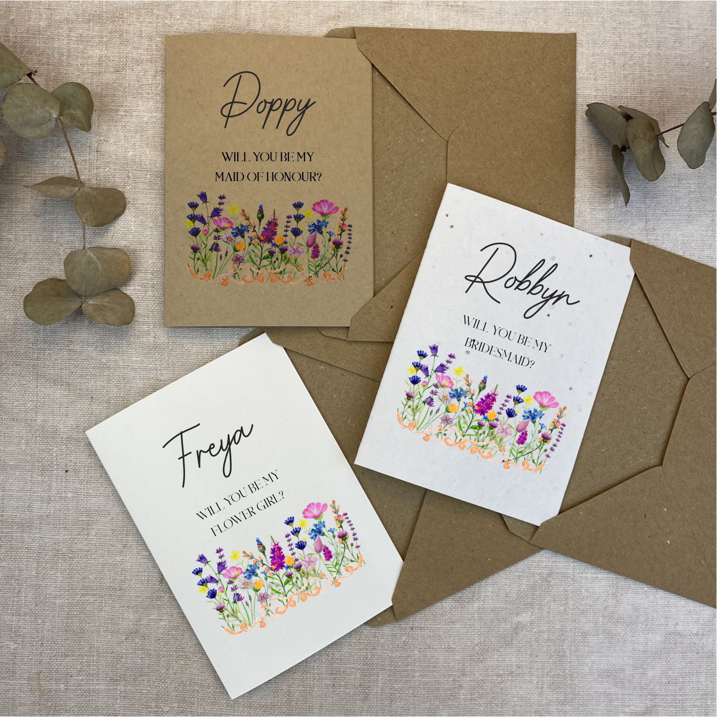 Bridesmaid Proposal Card - Wildflower Meadow