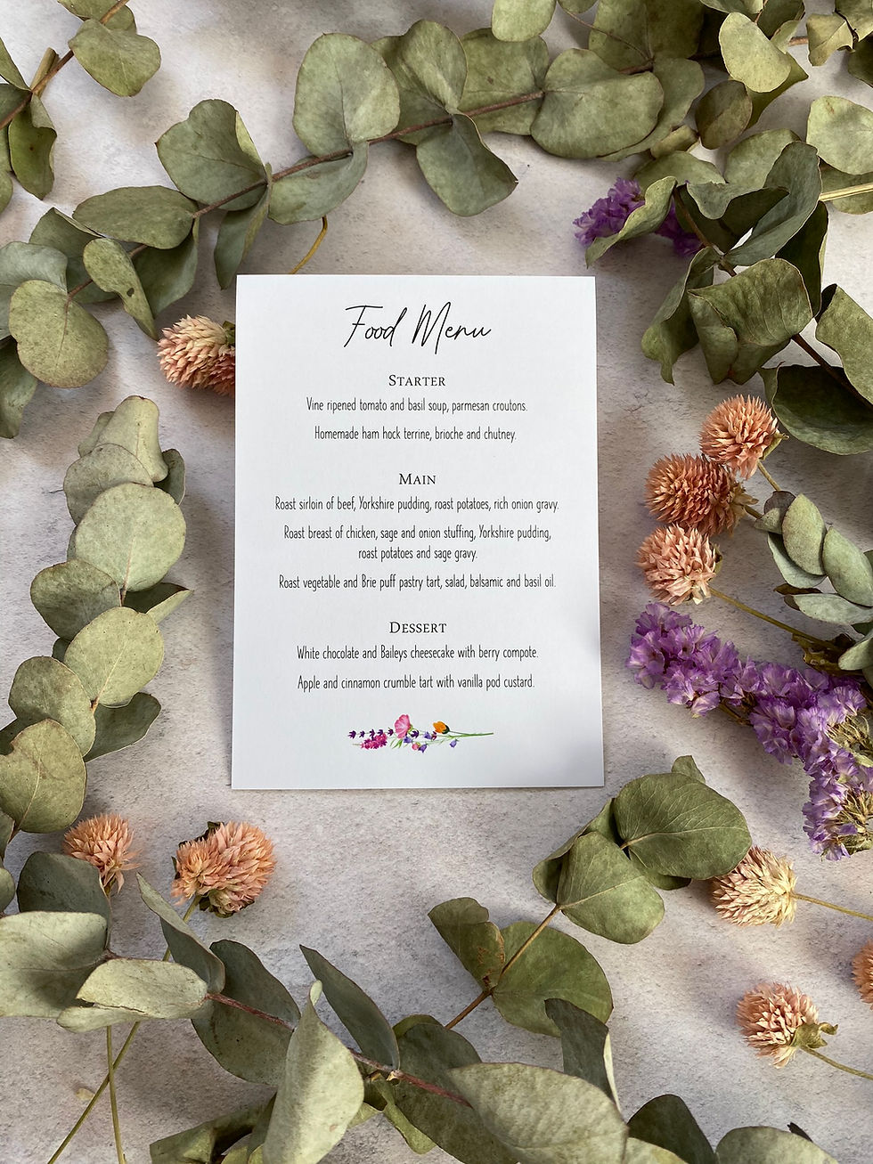 Thumbnail: Wildflower Meadow Wedding Invitations - White