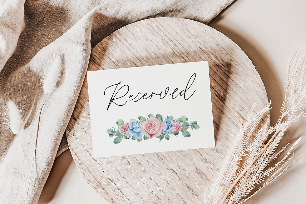 Thumbnail: Pink & Blue Reserved Sign