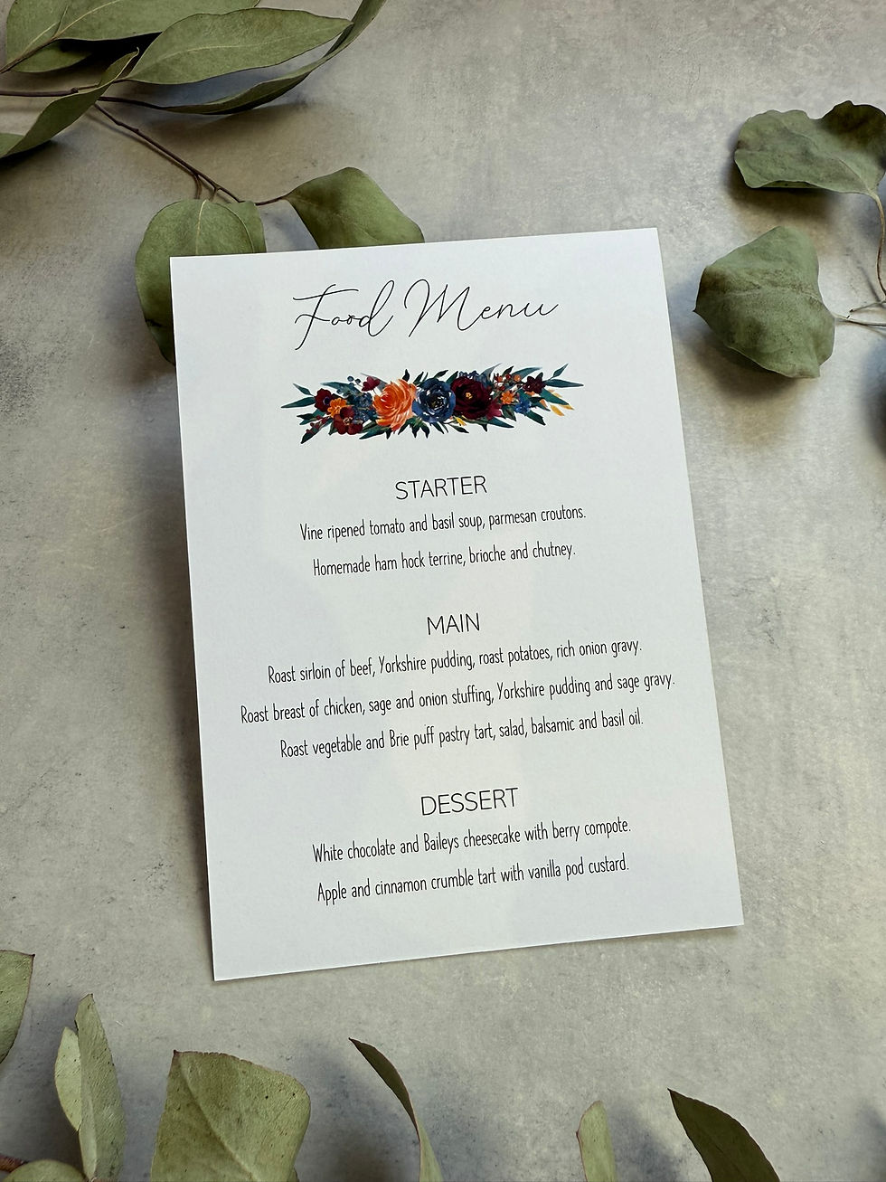 Thumbnail: Burgundy, Orange & Blue Wedding Invitations - White