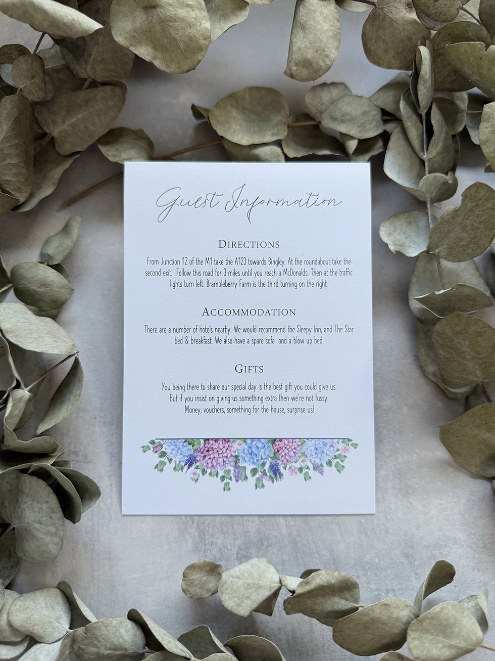 Thumbnail: Hydrangea Wedding Invitations - White