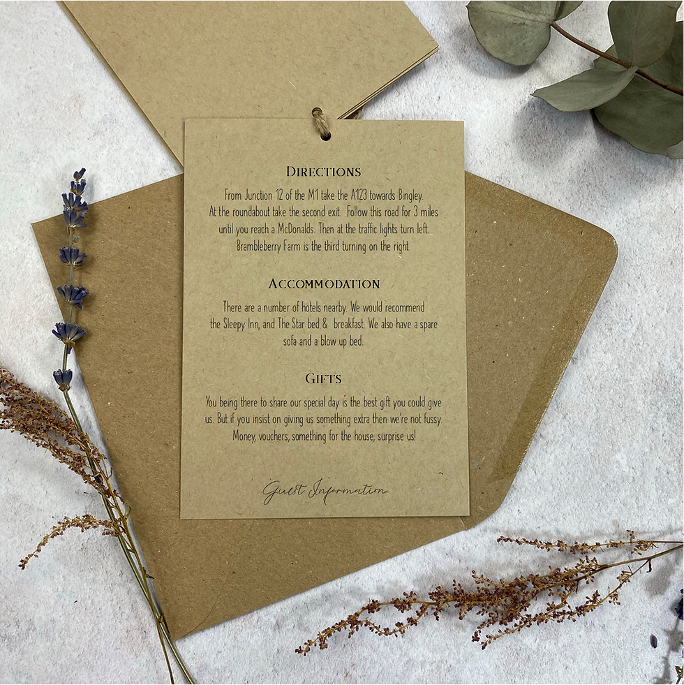 Thumbnail: Minimalist Tiered Wedding Invites - Kraft