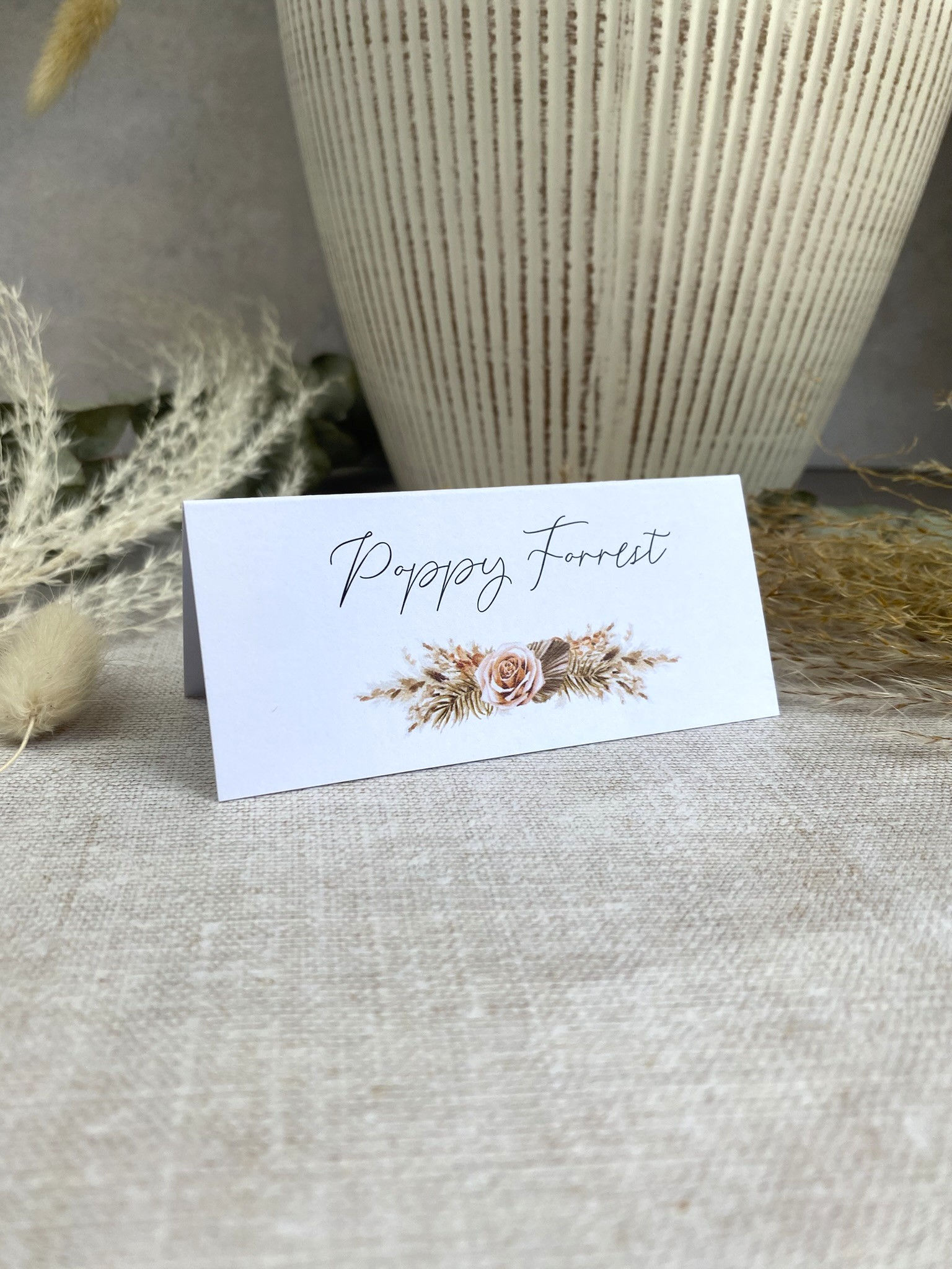 Pampas Place Name Cards