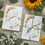 Thumbnail: Sunflower and Gypsophila Folded Wedding Invitations - White
