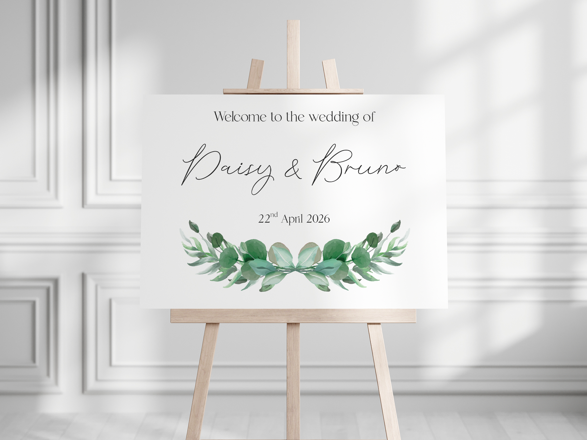 Eucalyptus - Landscape Wedding Welcome Sign