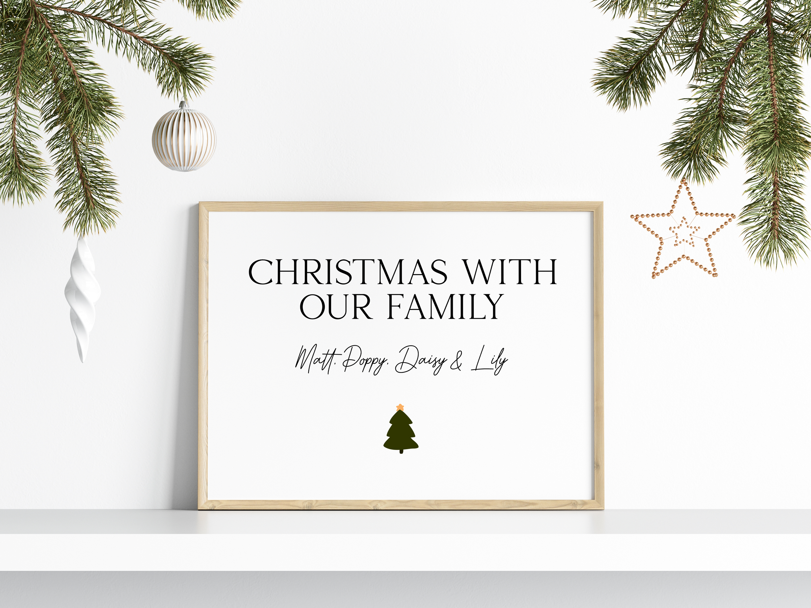 Christmas Tree - Family Christmas Sign