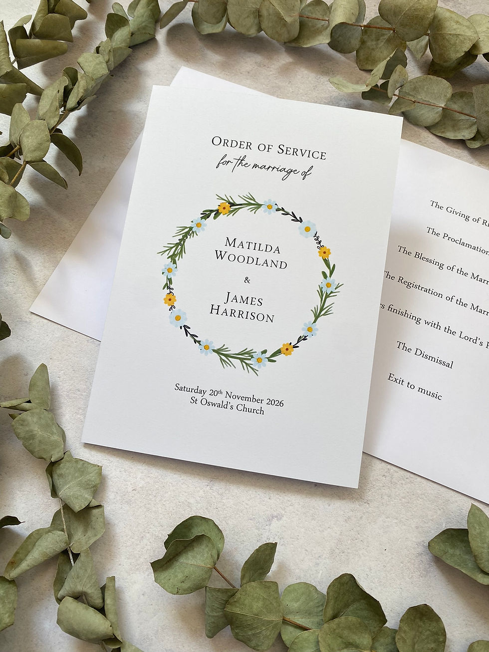 Thumbnail: Daisy Wildflower Order of Service Booklets