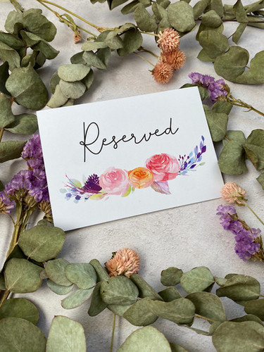 Boho Flower Reserved Sign | poppy-forrest-kraft