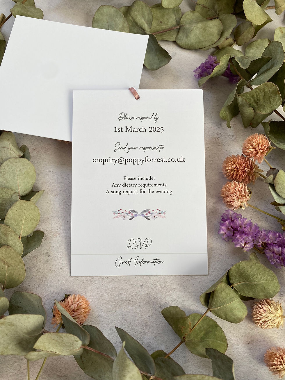 Thumbnail: Blush Meadow Tiered Wedding Invites - White