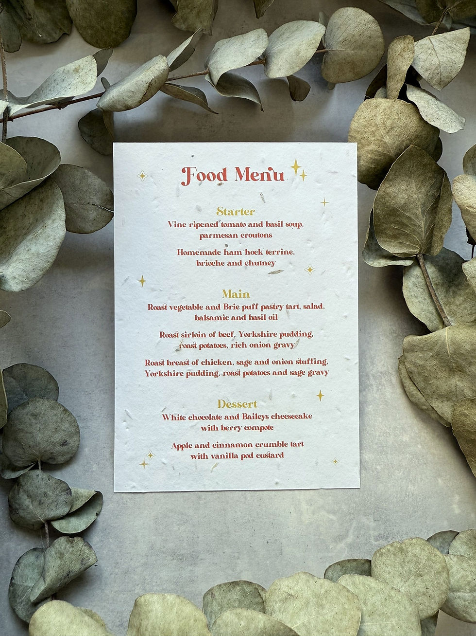 Thumbnail: Seed Paper Wedding Invitation - Retro Celestial