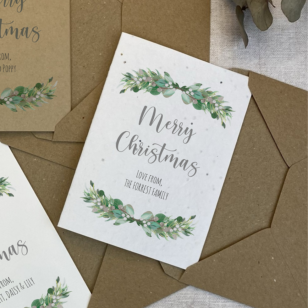 Thumbnail: Personalised Eucalyptus Christmas Cards