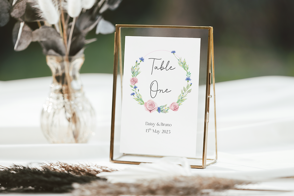 Thumbnail: Daisy Cornflower Table Number / Name Sign