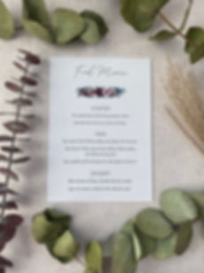 Food Menu - Burgundy and Pink