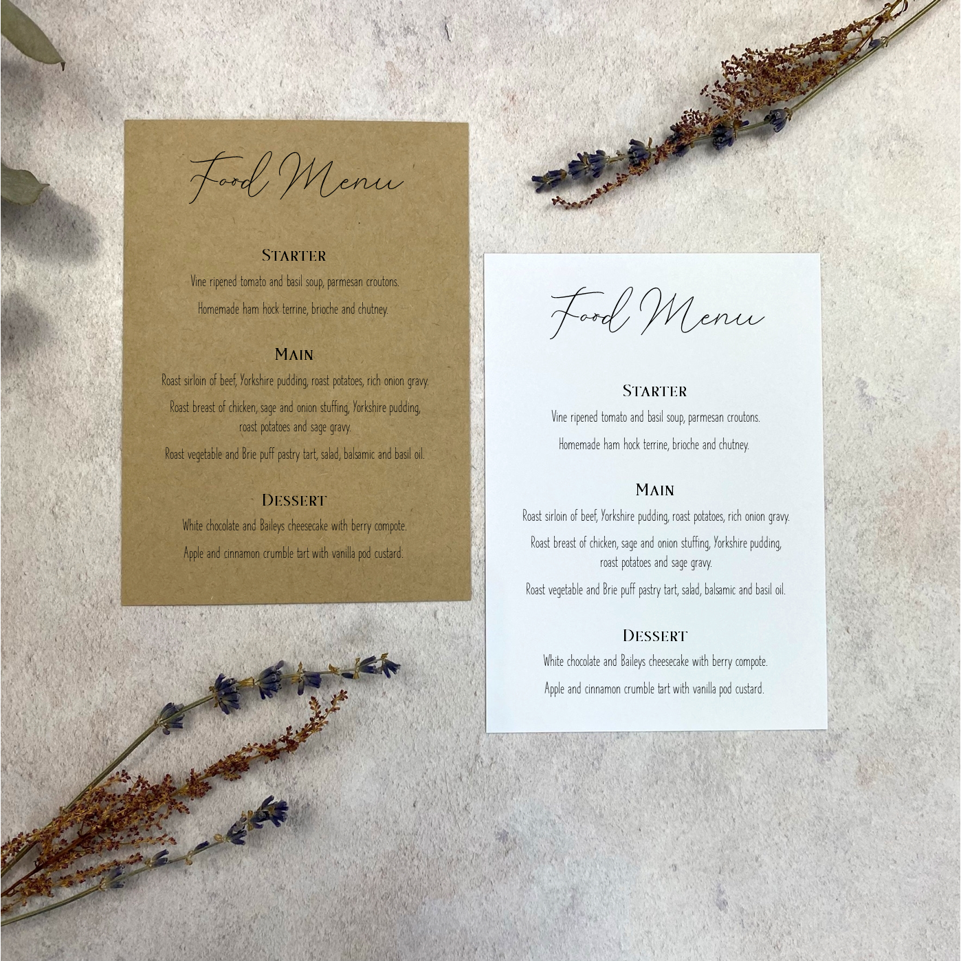 Food Menu - Minimalist